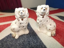 Beswick Staffordshire Spaniel Mantle Dogs 1378-6 Pair 6" Vintage