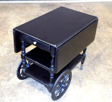 VTG Rolling Black Wood Bar