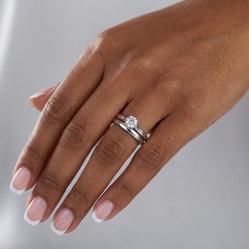 Solitaire engagement ring set - solitaire,