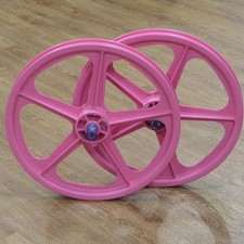 Skyway Tuff Mag Old School BMX Wheels Pink Slight Seconds Pair