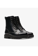 Clarks Girls Prague Cap Youth Black Leather Mid Calf Boots Uk size 4 G / Eu 37 