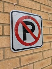 Genuine Street Road Highway Sign USA American No Parking Restriction