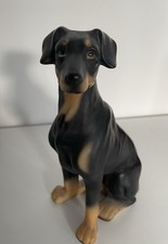HHH Ceramic Doberman Pinscher sitting dog 