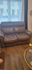 2 Seater Grey Leather Electric