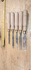 Antique set of 5 chisels, with