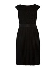 Ted Baker Aliana Women's Black Lace Detail Button Dress - Size 1 UK 8 - Rrp £179