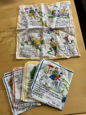 Children’s Vintage Handkerchiefs Nursery Rhymes