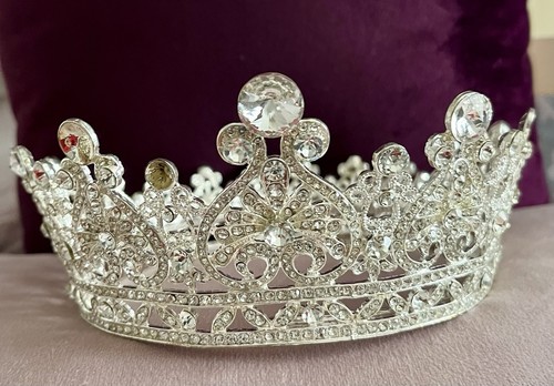 Silver tiara headpiece - silver,