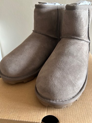 Ugg essential mini grey suede - grey,