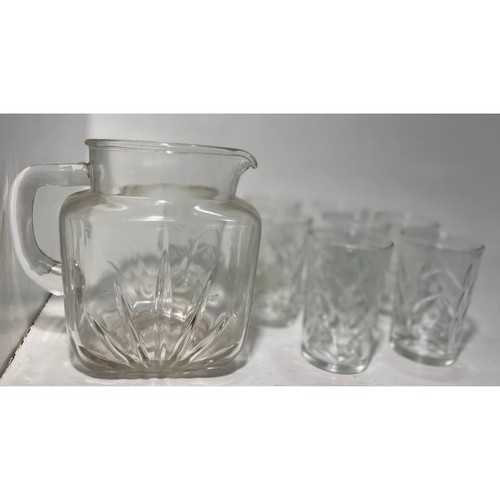 Vintage clear glass lemonade - glass,