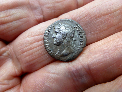 Roman empire hadrian silver - roman,