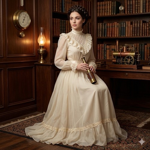 Vtg maxi dress - vtg, ivory