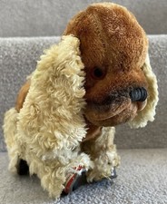 Antique Vintage Mechanical Trip Trap Style Dog Tinplate Soft Toy Needs TLC