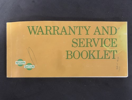 Datsun nissan 1977 warranty - datsun,