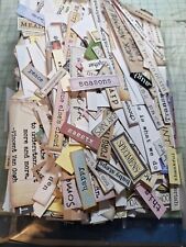 150pcs Printed Mixed Word Ephemera Pack. For Junk Journals, Card Making Etc