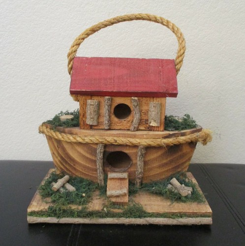 Ark wooden birdhouse with - ark,