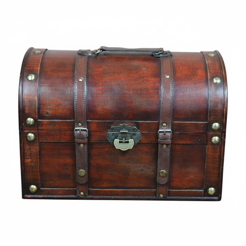 Faux rosewood storage chest - rosewood,