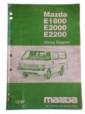 Mazda E1800 E2000 E2200 Wiring Diagram Manual Factory Original R.H.D 1987