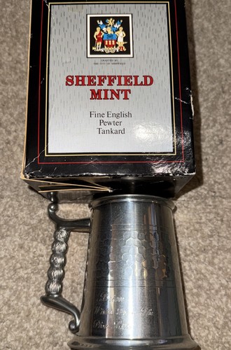 Sheffield mint pewter tankard - sheffield,
