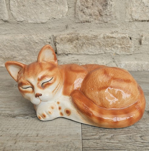 Vintage large sleeping ginger - vintage,