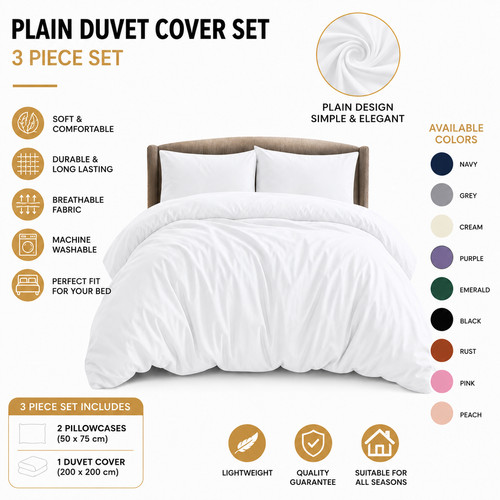 Plain duvet quilt - duvet, set