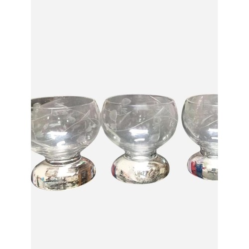 Etched glass cordial - glass,