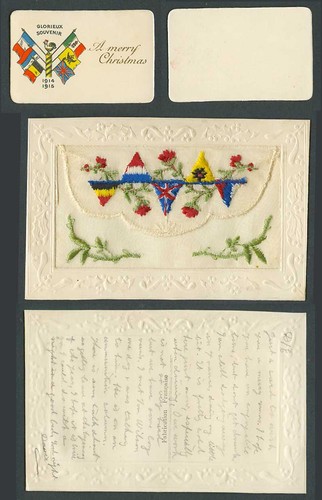 Ww1 silk embroidered - silk,