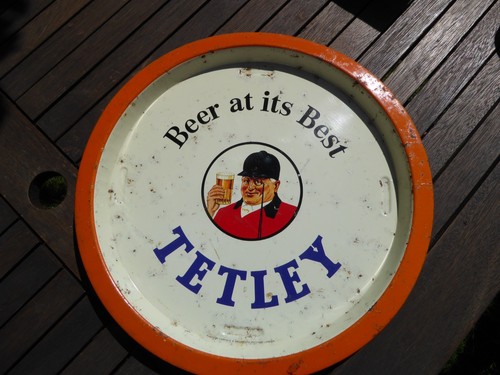 Vintage tetley metal beer - vintage,