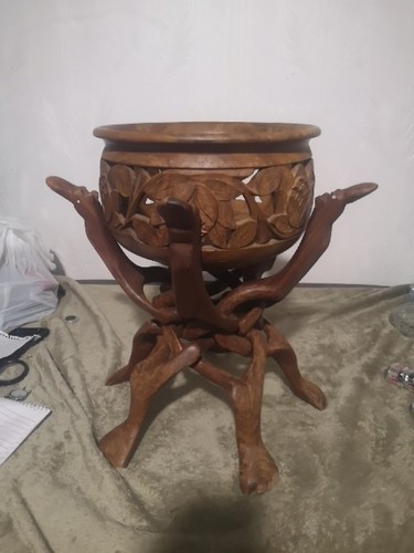 Vintage hand carved wooden - vintage,