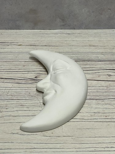 Crescent moon face - moon, wall