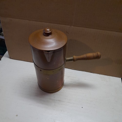 Copper chocolate pot signed - pot,