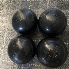 VITALITE LAWN BOWL X4 SIZE 3 - 4 7/8 BIAS C.B.B.S. CO Ltd Stamp 98 VINTAGE (K1)