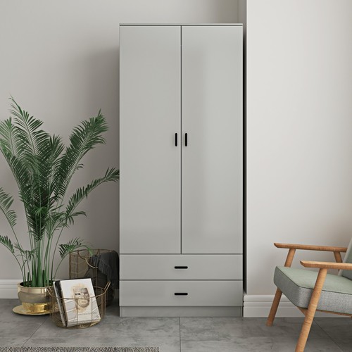 Glossy tall door wardrobe - 2,