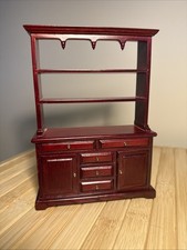 1:12 Scale Dolls House Sideboard / Dresser Wooden Mahogany Colour