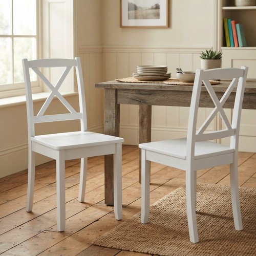 Sturdy white wooden kitchen - wooden,