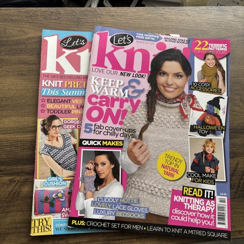 Lets knit magazines vgc - knit,