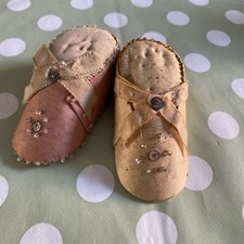 Antique Silk Pincushion Pair Shoes Circa 1920s