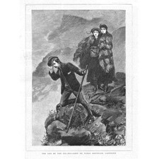 SOUTH AFRICA Lost on Table Mountain, Cape Town - Antique Print 1883