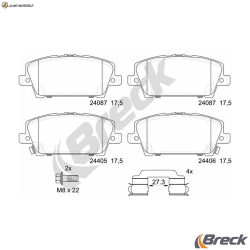 Brake pad set - brake, 24087