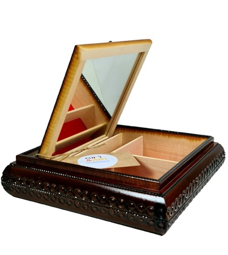 Wooden jewellery box chest - jewellery,