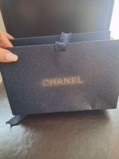 Chanel Navy And Gold Gift Bag