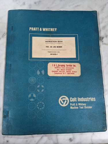 Pratt whitney jig borer - 2a,