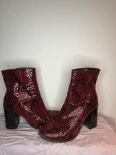Red snake skin effect carvela