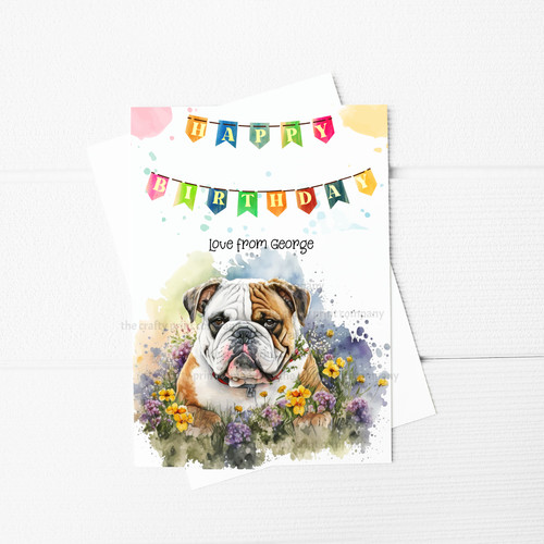 Happy birthday bunting - happy, a5