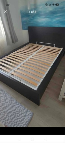 King size wooden - ottoman, bed