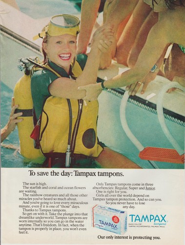 1972 tampax tampons - tampax,