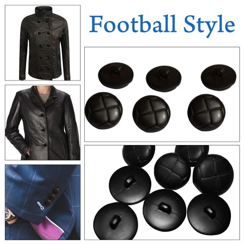 Black shank buttons leather - shank,