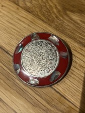 Mexico Alpaca Silver Brooches Abalone Shell Inlay