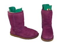 UGG S/N 5825 purple suede hologrammed mid calf pull on boots UK 6.5. EU 39