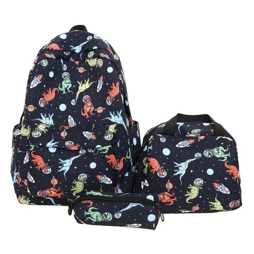 School dinosaur backpack set - school,